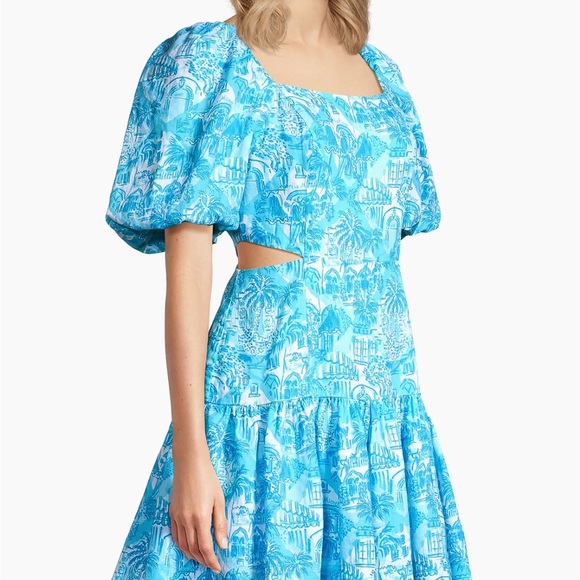 Kylanne Linen Puff-Sleeve Minidress - Picture 2 of 12